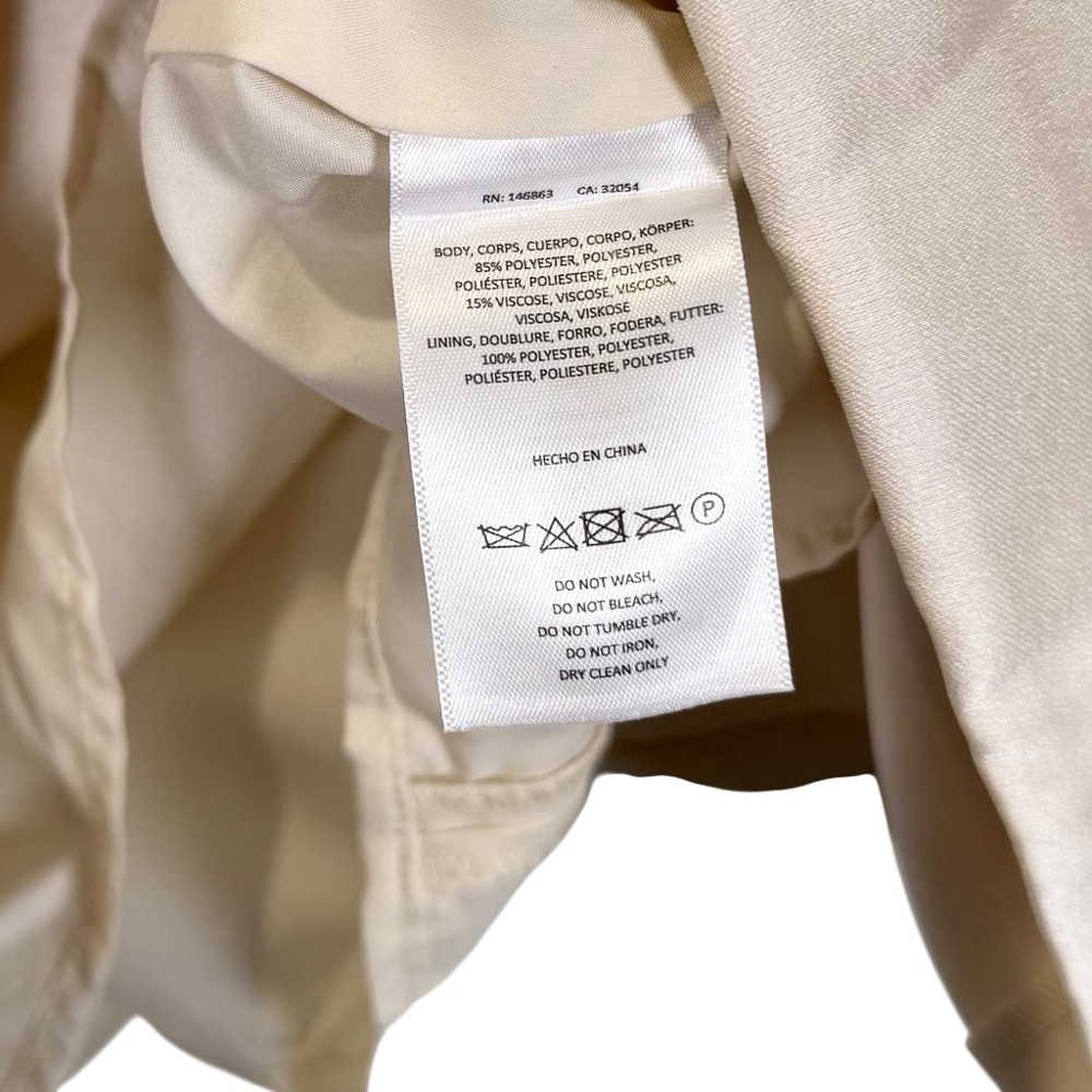 NWT Mare Mare Size S Crystal-Mesh Sert Ivory Cream V-Neck Sleeveless Blouse - Picture 8 of 10